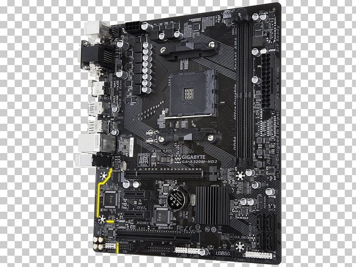 Socket AM4 Motherboard MicroATX Gigabyte Technology GA-A320M-HD2 PNG, Clipart, 320, Central Processing Unit, Computer Hardware, Electronic Device, Electronics Free PNG Download