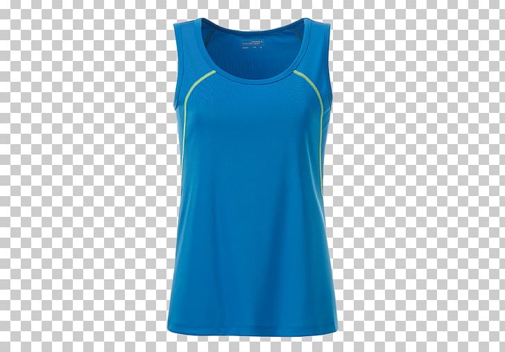 T-shirt Sleeveless Shirt Gilets PNG, Clipart, Active Shirt, Active Tank, Aqua, Azure, Blue Free PNG Download