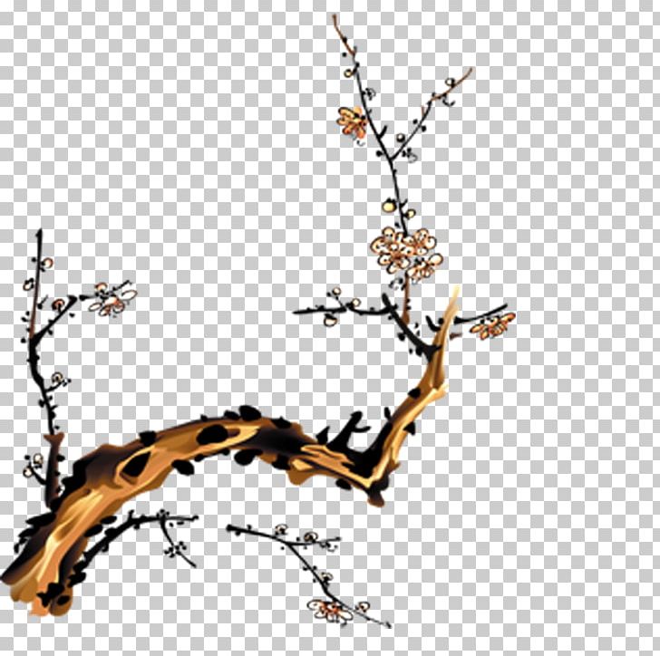 Ink Wash Painting Plum Blossom Chinese Painting Shan Shui PNG, Clipart, Art, Body Jewelry, Branch, Chinese Painting, Download Free PNG Download
