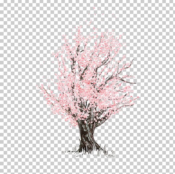 Cherry Blossom Drawing Watercolor Painting PNG, Clipart, Art, Blossom, Branch, Cherry, Cherry Blossom Free PNG Download