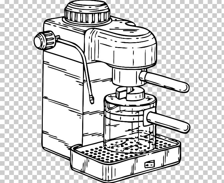 Coffeemaker Espresso Cappuccino Cafe PNG, Clipart, Black And White, Brewed Coffee, Cafe, Cappuccino, Coffee Free PNG Download