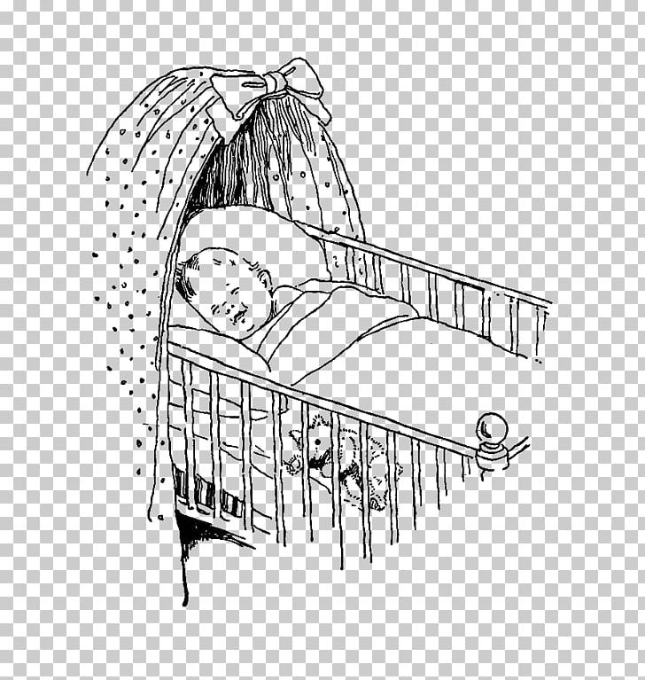 kids sleeping clipart black and white