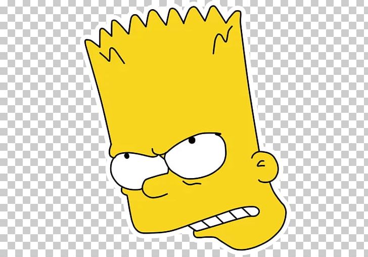 Bart Simpson Sticker Telegram Cartoon PNG, Clipart, Area, Bart Simpson, Cartoon, Emoticon, Facial Expression Free PNG Download