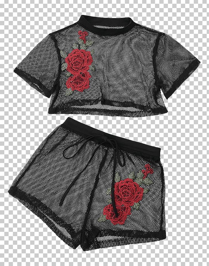 T-shirt Crop Top Shorts Clothing PNG, Clipart, Bandeau, Black, Clothing, Crop Top, Dress Free PNG Download