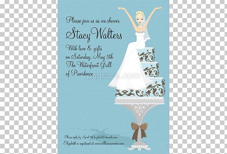 Wedding Invitation Wedding Cake Bridal Shower Bride Wedding Dress PNG, Clipart, Aqua, Baby Shower, Blue, Bridal Shower, Bride Free PNG Download