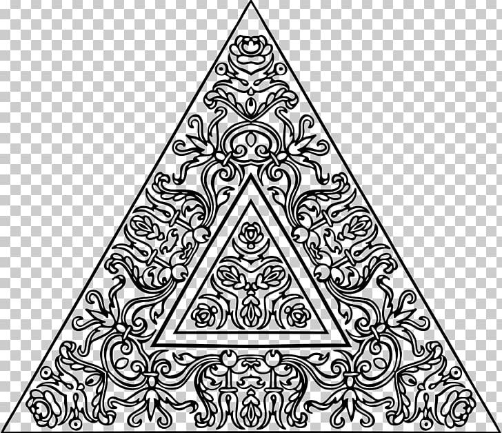 Black And White Triangle Line Art Pattern PNG, Clipart, Area, Art, Black And White, Drawing, Floral Design Free PNG Download