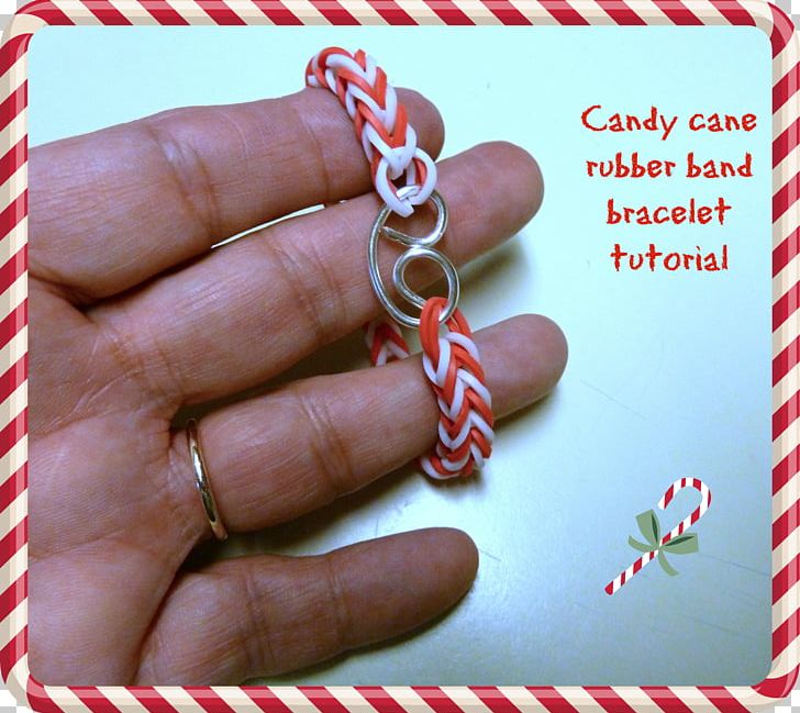 Rainbow Loom Candy Cane Rubber Bands Bracelet Natural Rubber PNG, Clipart, Art, Bead, Bracelet, Candy, Candy Cane Free PNG Download