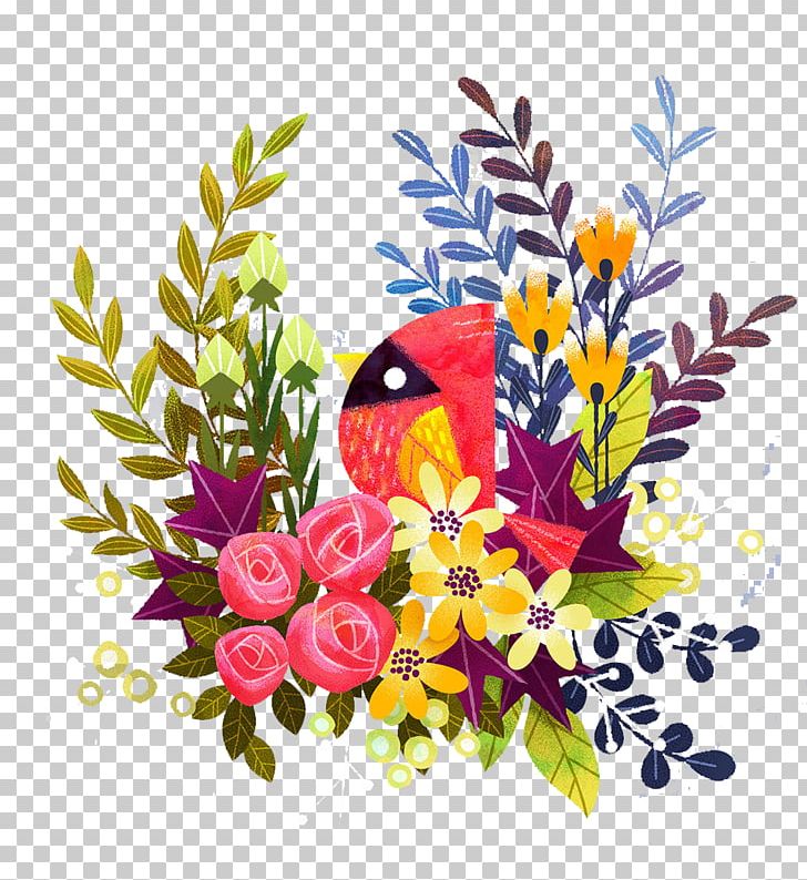 Floral Design Bird Art: Using Graphite And Coloured Pencils Leaf Illustration PNG, Clipart, Bird, Bird Vector, Branch, Cartoon, Creative Design Free PNG Download