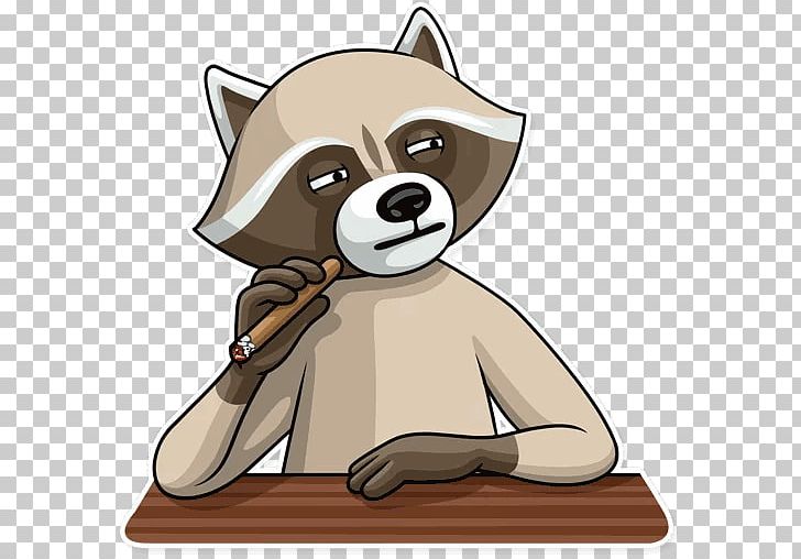 Raccoon Sticker Telegram Mammal Bear PNG, Clipart, Animals, Bear, Carnivoran, Cartoon, Cat Like Mammal Free PNG Download