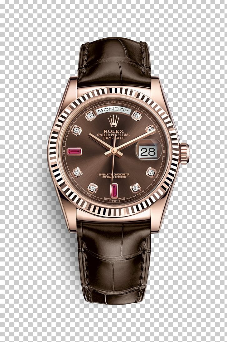 Rolex Day-Date Watch Colored Gold PNG, Clipart, Brand, Brands, Breitling Sa, Brown, Brown Diamonds Free PNG Download