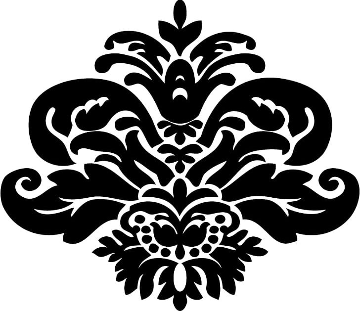 Damask PNG, Clipart, Background, Black, Black And White, Black And White Swirl Design, Clip Art Free PNG Download