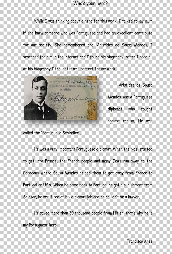 Document Aristides De Sousa Mendes: Um Homem Bom Human Behavior Area PNG, Clipart, Angle, Area, Aristides De Sousa Mendes, Behavior, Document Free PNG Download