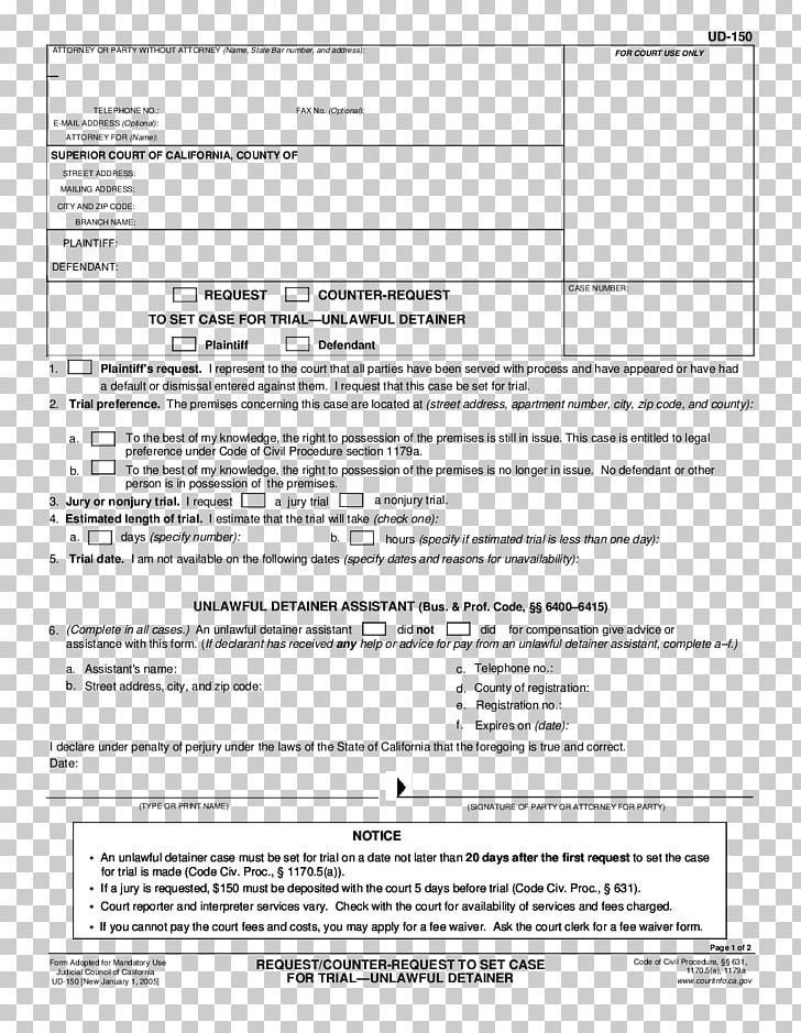 California Court Form Abstract Of Judgment Eviction PNG, Clipart, Abstract Of Judgment, Area, Black And White, California, Complaint Free PNG Download