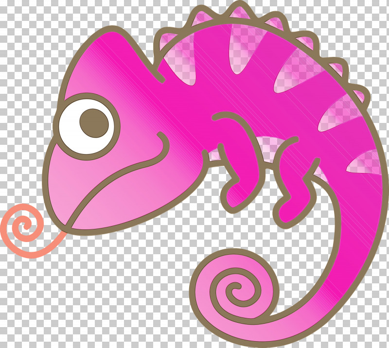 Pink Seahorse Fish Sticker Chameleon PNG, Clipart, Cartoon Chameleon, Chameleon, Cute Chameleon, Fish, Magenta Free PNG Download