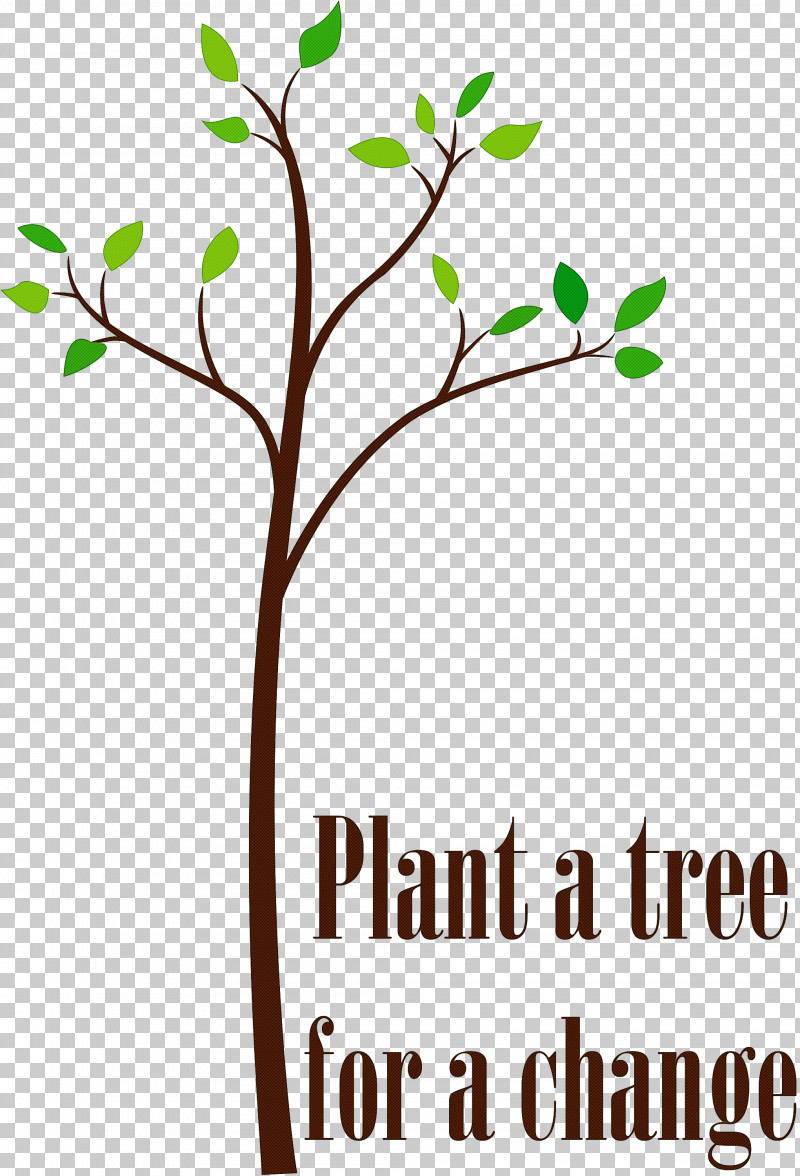 Plant A Tree For A Change Arbor Day PNG, Clipart, Arbor Day, Biology, Branching, Flower, Leaf Free PNG Download