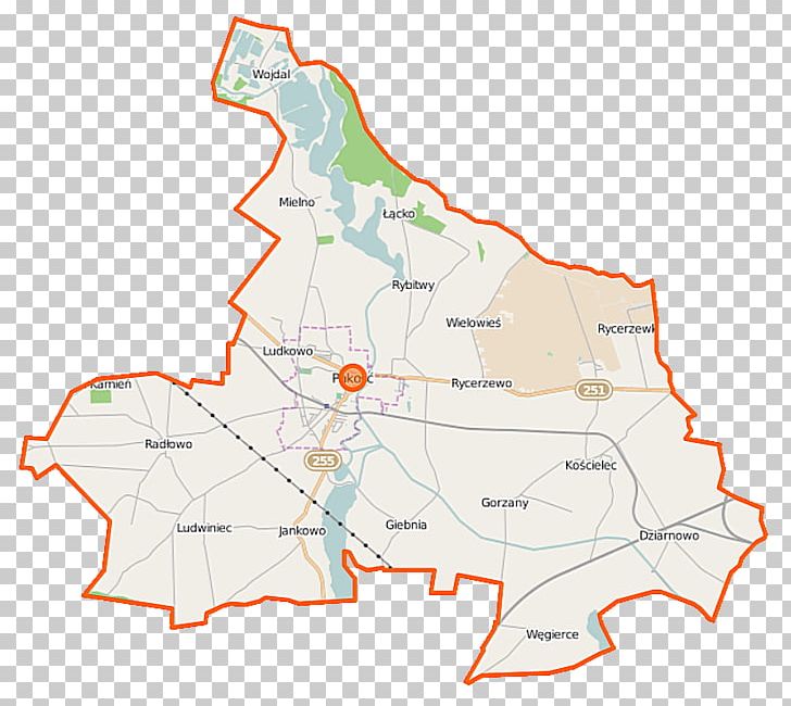 Giebnia Rycerzewo PNG, Clipart, Area, Kuyavianpomeranian Voivodeship, Line, Locations, Map Free PNG Download
