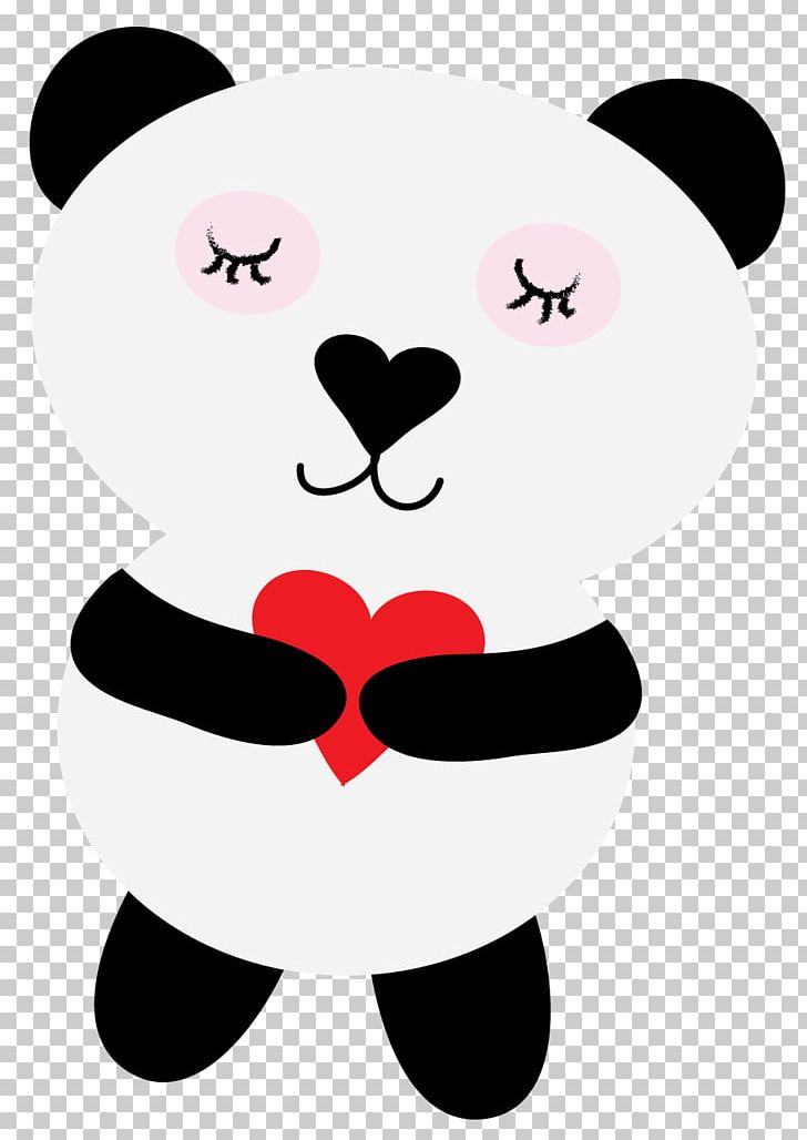 Giant Panda Bear Valentine's Day Drawing PNG, Clipart, Animals, Bear, Carnivoran, Cartoon, Clip Free PNG Download