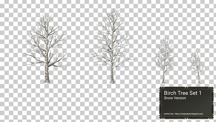 RPG Maker MV Winter Pine Tile-based Video Game Birch PNG, Clipart, Birch, Black And White, Branch, Conifer, Grass Free PNG Download