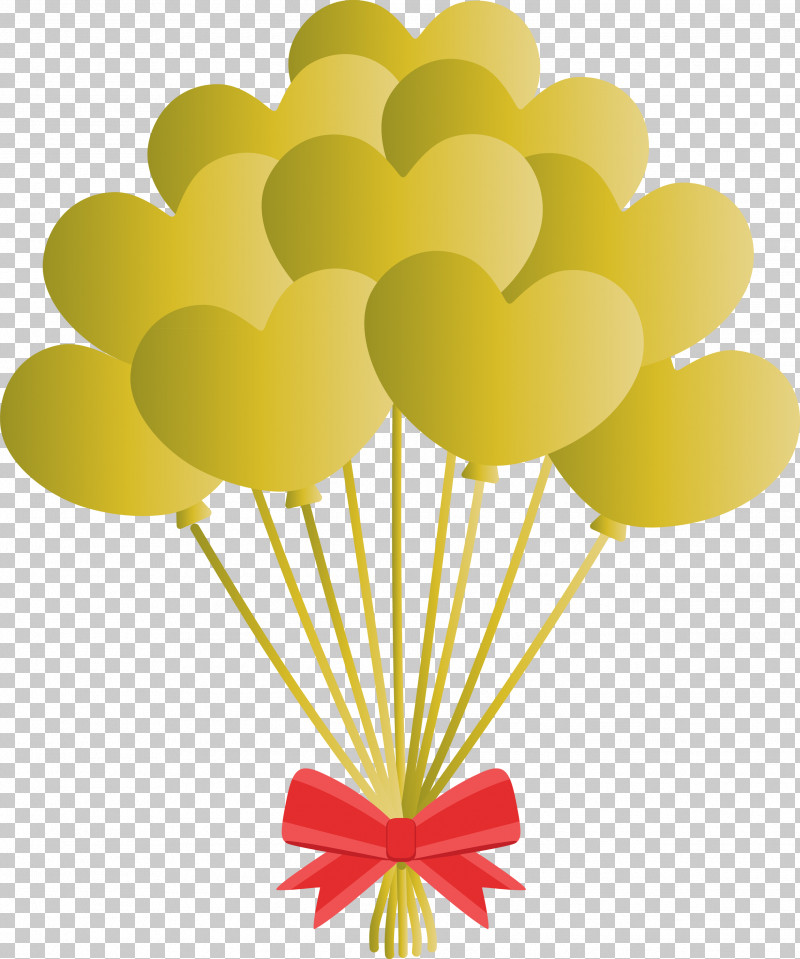 Balloon PNG, Clipart, Balloon, Heart, Plant, Symbol, Yellow Free PNG Download