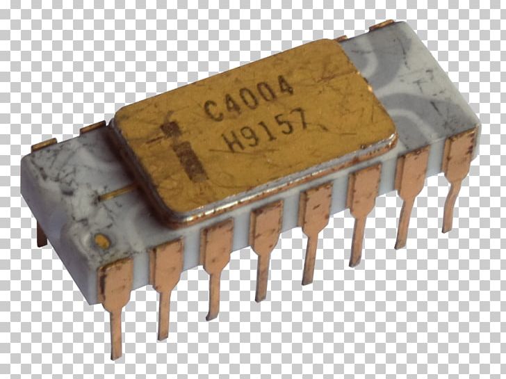 Intel 4004 Microprocessor Die Integrated Circuits & Chips PNG, Clipart, Amp, Bit, Central Processing Unit, Chips, Circuit Component Free PNG Download