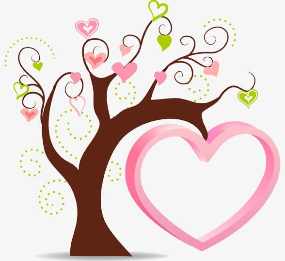 Love Tree Border PNG, Clipart, Border Clipart, Border Clipart, Heart, Heart Shaped, Illustration Free PNG Download