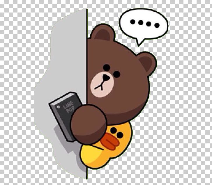 Line Friends Sticker Brown Bear PNG, Clipart, Bear, Brown Bear, Brown Line, Carnivoran, Decal Free PNG Download