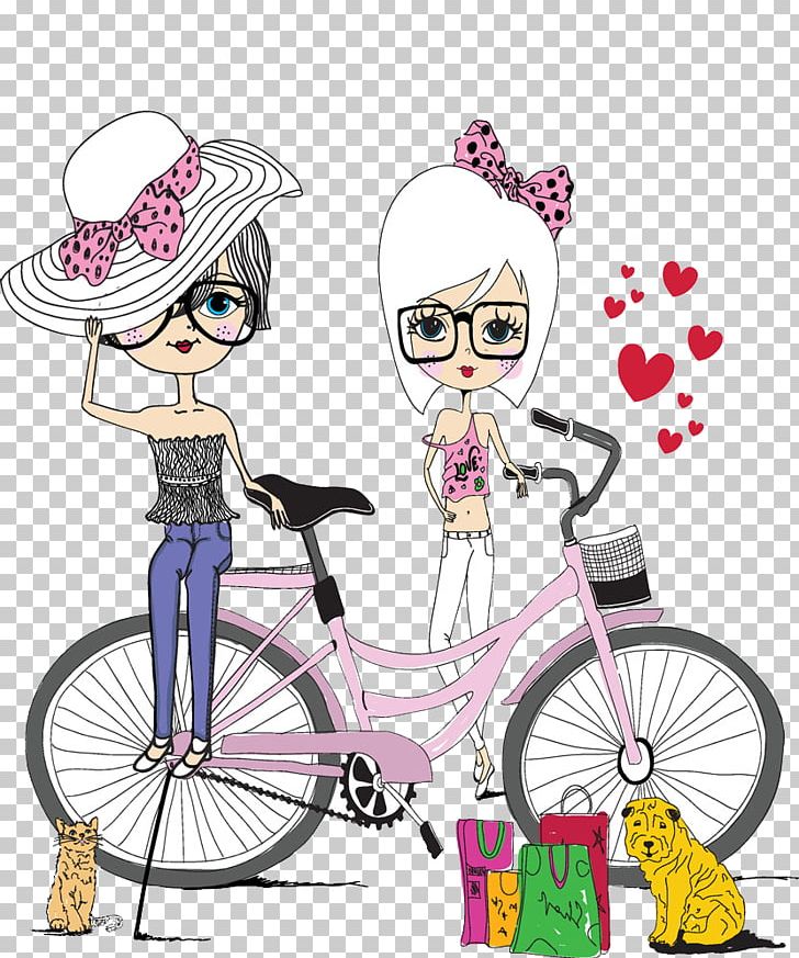 T-shirt Bicycle Girl Illustration PNG, Clipart, Bicycle Accessory, Bicycle Frame, Bicycle Part, Cartoon, Child Free PNG Download