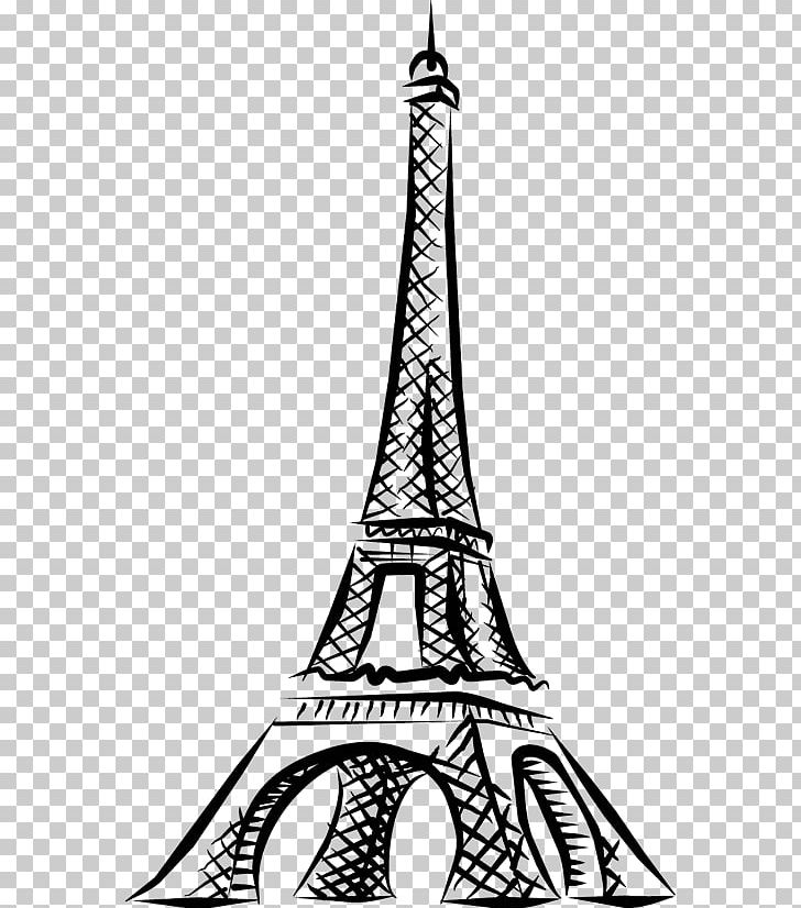Eiffel Tower Drawing Line Art PNG, Clipart, Black And White, Drawing, Eiffel Tower, Information, Line Free PNG Download