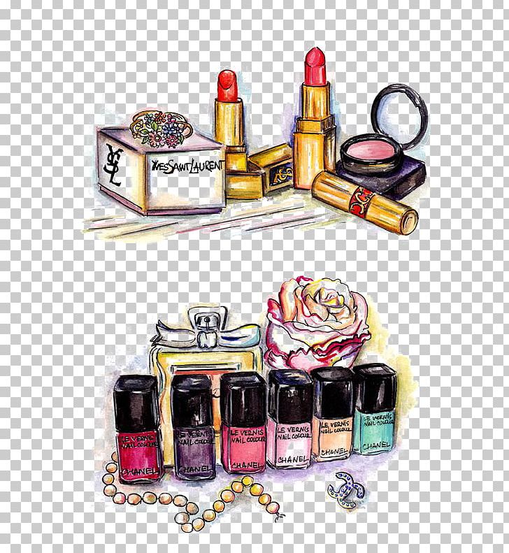 Cosmetics Drawing Watercolor Painting Lipstick Illustration PNG
