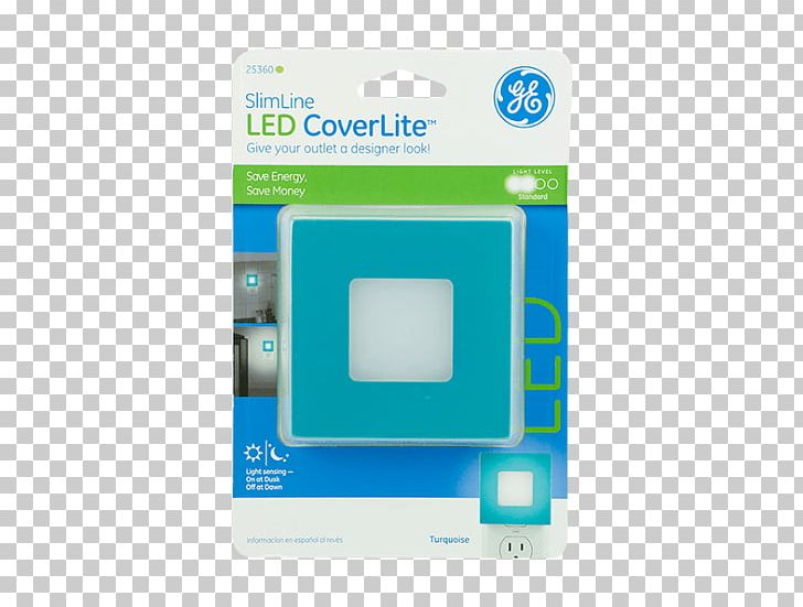 GE Mini Slimline Coverlite Night Light GE LED CoverLite Brushed Nickel Finish Home Game Console Accessory General Electric Product Design PNG, Clipart, Blue, Computer, Computer Accessory, Electronic Device, Electronics Free PNG Download