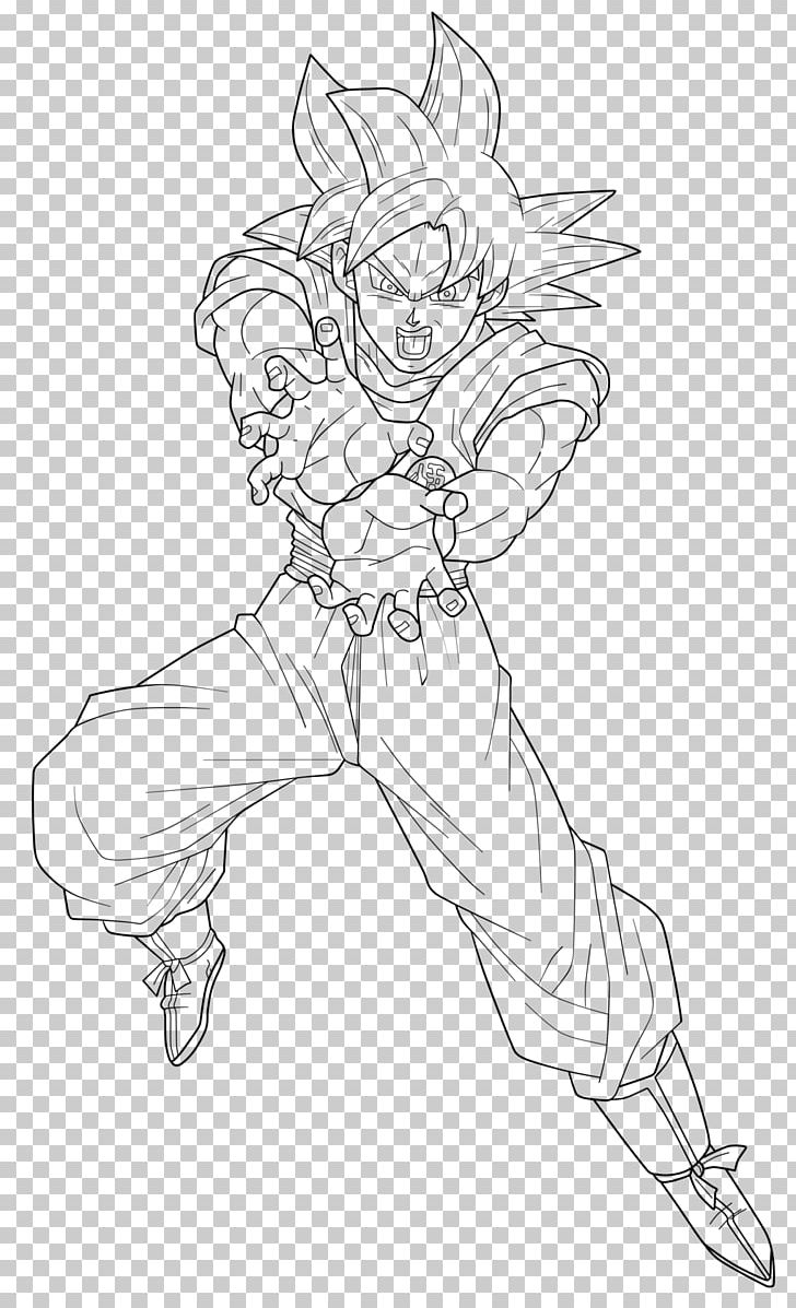 Goku Trunks Super Saiyan Paragus PNG, Clipart, Arm, Artwork, Black, Black And White, Cartoon Free PNG Download
