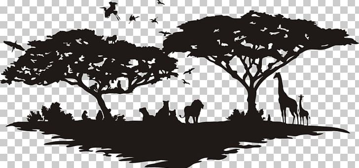 Wall Decal Sticker Africa PNG, Clipart, African, Black And White, Branch, Computer Wallpaper, Decal Free PNG Download
