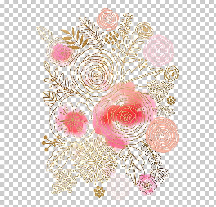 Flower Watercolor Painting Floral Design Pink PNG, Clipart, Color, Creative Wedding, Flower Arranging, Flowers, Gold Free PNG Download