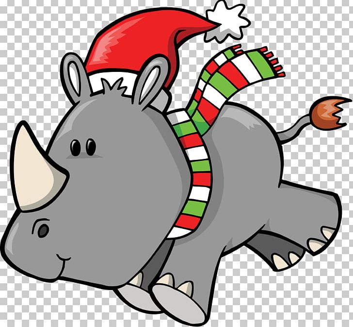 Rhinoceros Christmas PNG, Clipart, Animal, Animal Figure, Animals, Area, Artwork Free PNG Download