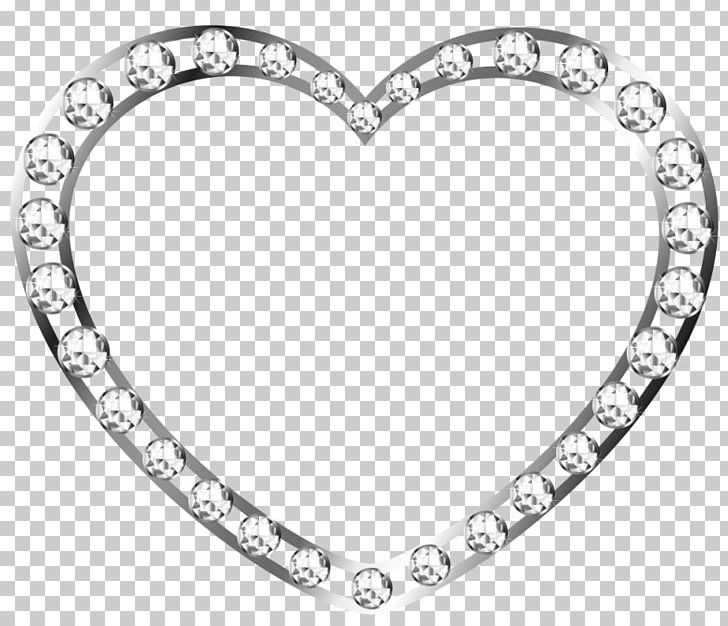 Heart Silver PNG, Clipart, Black And White, Body Jewelry, Clip Art, Clipart, Diamonds Free PNG Download