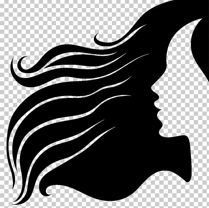 Silhouette Long Hair Hairstyle PNG, Clipart, Animals, Black, Black And White, Black Hair, Carnivoran Free PNG Download