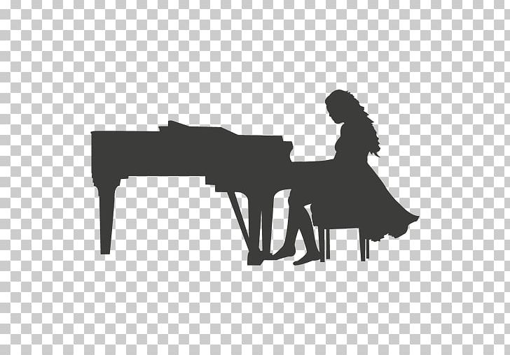 Silhouette Musician Piano Musical Instruments PNG, Clipart, Angle, Animals, Black, Black And White, Chamber Music Free PNG Download