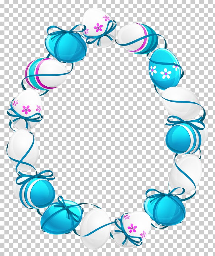 Easter Bunny Easter Egg Frame Craft PNG, Clipart, Aqua, Blue, Body Jewelry, Christmas, Circle Free PNG Download