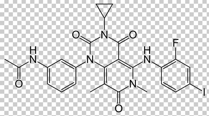Trametinib MEK Inhibitor Dabrafenib Enzyme Inhibitor PNG, Clipart, Angle, Area, Black And White, Braf, Cancer Free PNG Download