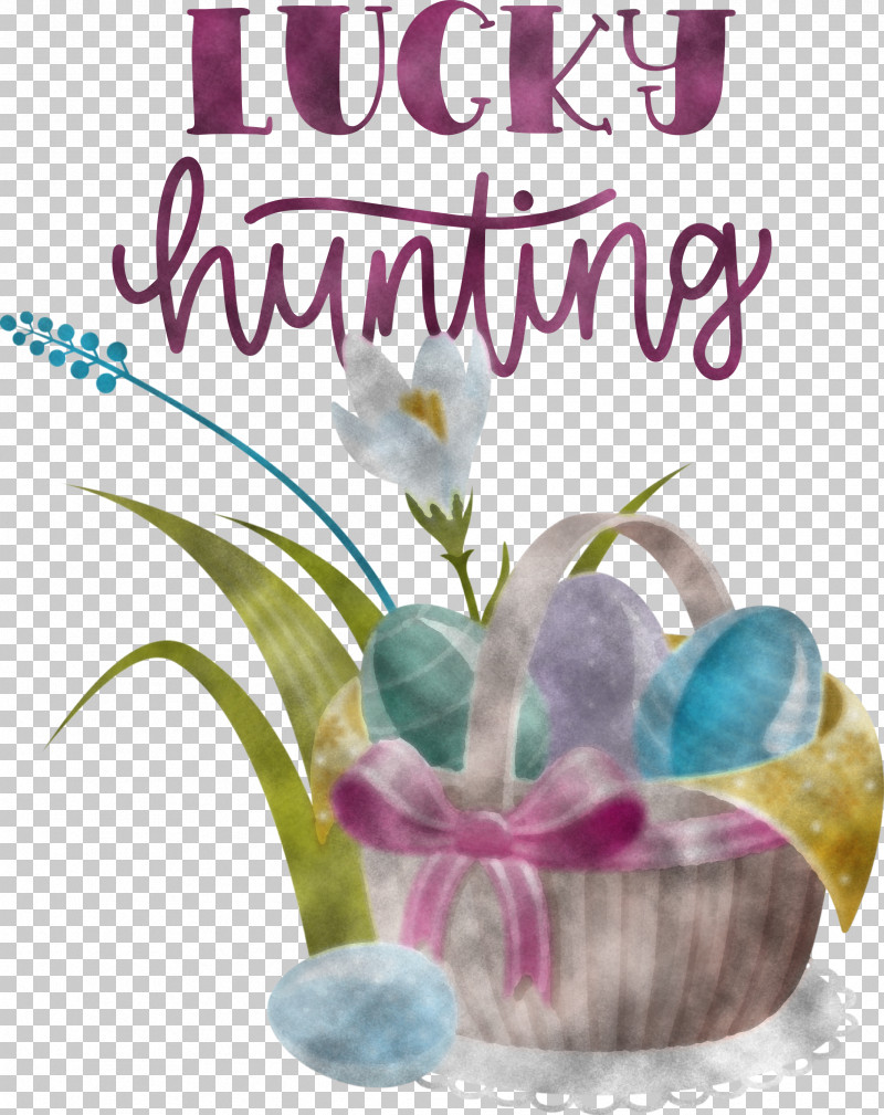 Lucky Hunting Happy Easter Easter Day PNG, Clipart, Cut Flowers, Easter Basket, Easter Day, Floral Design, Gift Free PNG Download