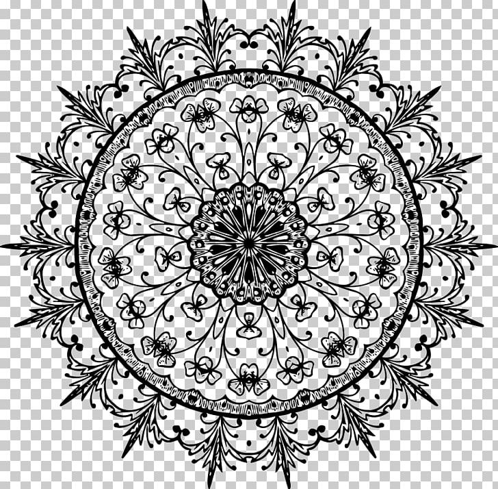 Floral Design Ornament PNG, Clipart, Area, Art, Artwork, Black And White, Circle Free PNG Download