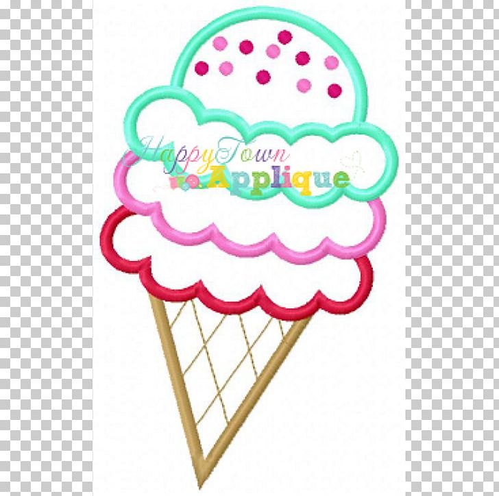 Ice Cream Cones Machine Embroidery Appliqué PNG, Clipart, Applique, Appliquxe9, Body Jewellery, Body Jewelry, Cone Free PNG Download