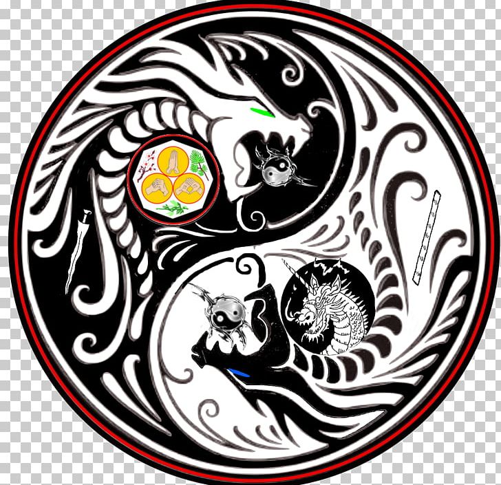 T-shirt Yin And Yang Chinese Dragon Tai Chi PNG, Clipart, Area, Art, Artwork, Black And White, Chinese Dragon Free PNG Download