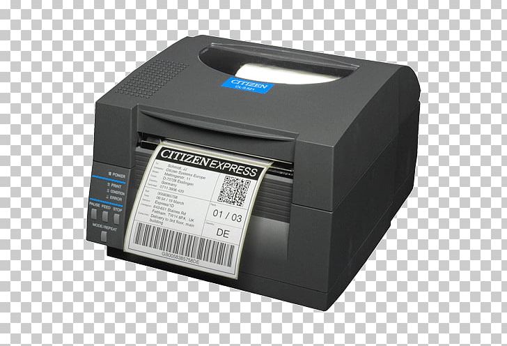 Label Printer Thermal Printing Barcode Paper PNG, Clipart, Barcode, Barcode Printer, Citizen, Citizen Watch, Electronic Device Free PNG Download