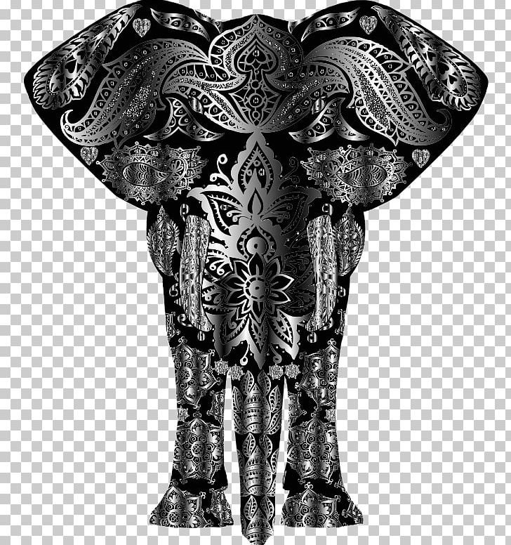 Elephant Flower PNG, Clipart, African Elephant, Animals, Black And White, Drawing, Elephant Free PNG Download
