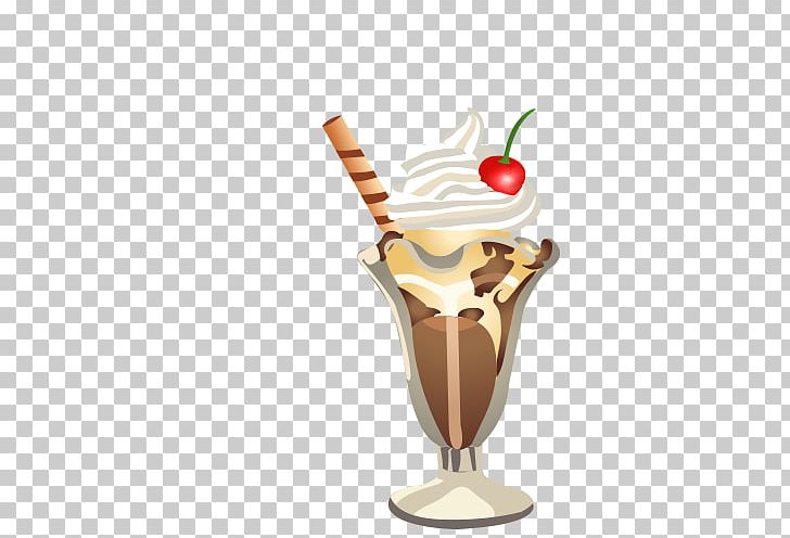 Ice Cream Cone Sundae Chocolate Ice Cream PNG, Clipart, Bowl, Chocolate Ice Cream, Cream, Dairy Product, Dame Blanche Free PNG Download