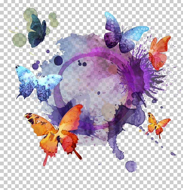Butterfly Watercolor Painting Illustration PNG, Clipart, Art, Beautiful, Butterflies, Butterfly Group, Butterfly Vector Free PNG Download
