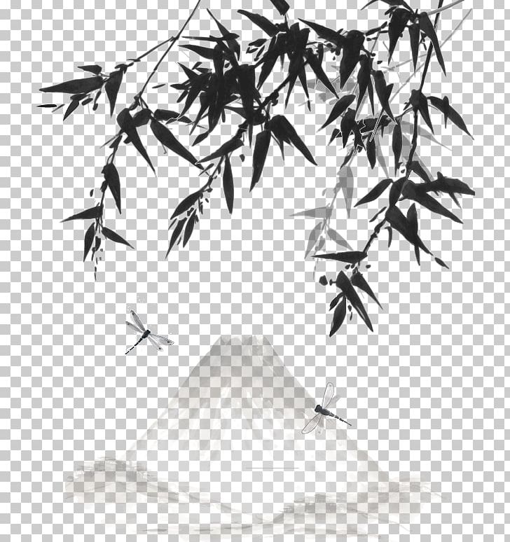 Chinese Painting Ink Wash Painting Japanese Painting Watercolor Painting PNG, Clipart, Angle, Bamboo, Black And White, Branch, China Vector Free PNG Download
