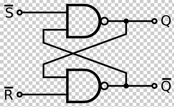 Flip-flop Sequential Logic Logic Gate NAND Gate Electronic Circuit PNG, Clipart, Angle, Area, Black, Black And White, Brand Free PNG Download