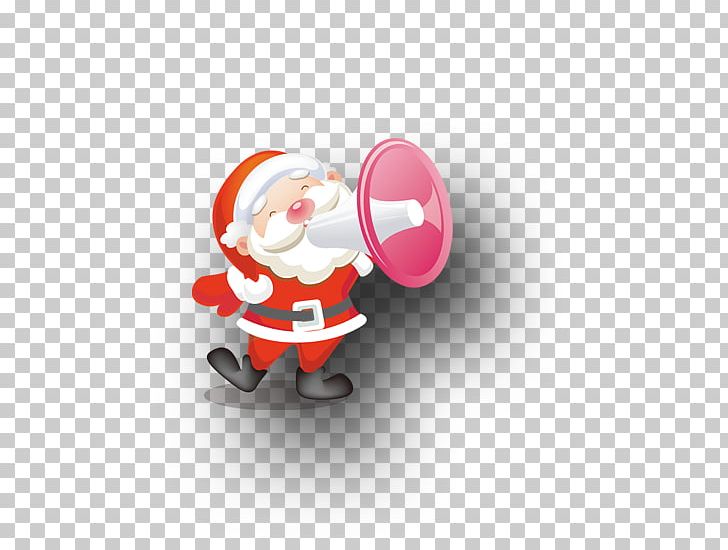 Santa Claus Christmas Loudspeaker PNG, Clipart, Adobe Illustrator, Christmas, Claus, Computer Wallpaper, Download Free PNG Download